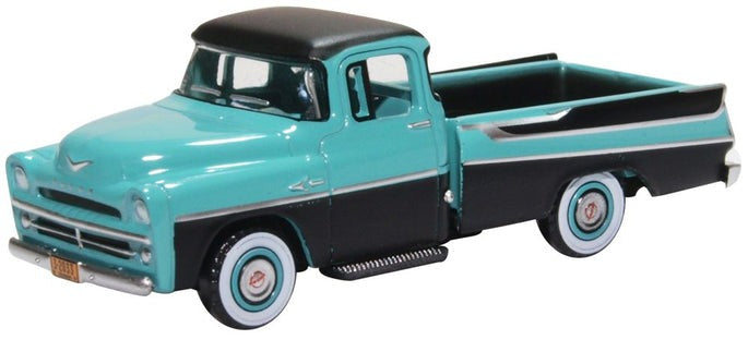 1/87 1957 Dodge D100 Sweptside Pick Up, Turquoise and Jewel Black (OFD87DP57002)