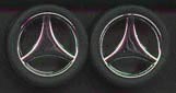 1/24-1/25 3-Spoked Chrome Rims with Tires (4) (PGH1210)