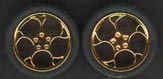 1/24-1/25 Swirl Star Gold Rims with Tires (4) (PGH1216)