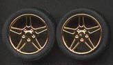 1/24-1/25 Elite Gold Rims with Tires (4) (PGH1224)
