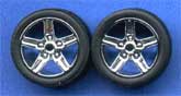 1/24-1/25 IROC Chrome Rims with Tires (4) (PGH1266)