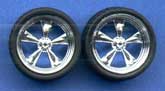 1/24-1/25 T's 19" Chrome Rims with Tires (4) (PGH1274)