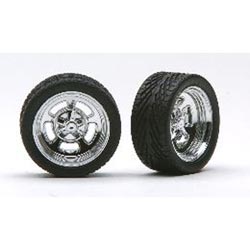 1/24-1/25 Holis 23" Chrome Rims with Tires (4) (PGH2305)