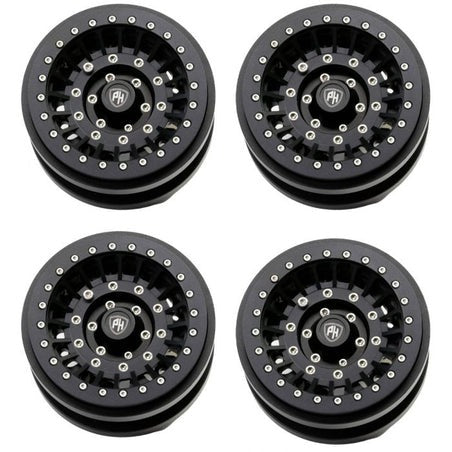 Z1 Axial SCX6 2.9" CNC Aluminum Beadlock Wheels, Black (4) (PHBPHSCX621BK)