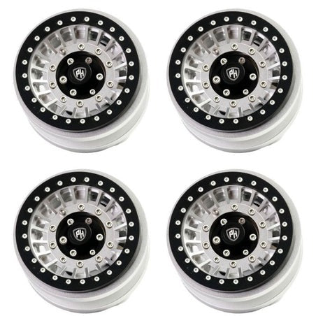 Z1 Axial SCX6 2.9" CNC Aluminum Beadlock Wheels, Silver (4) (PHBPHSCX621S)