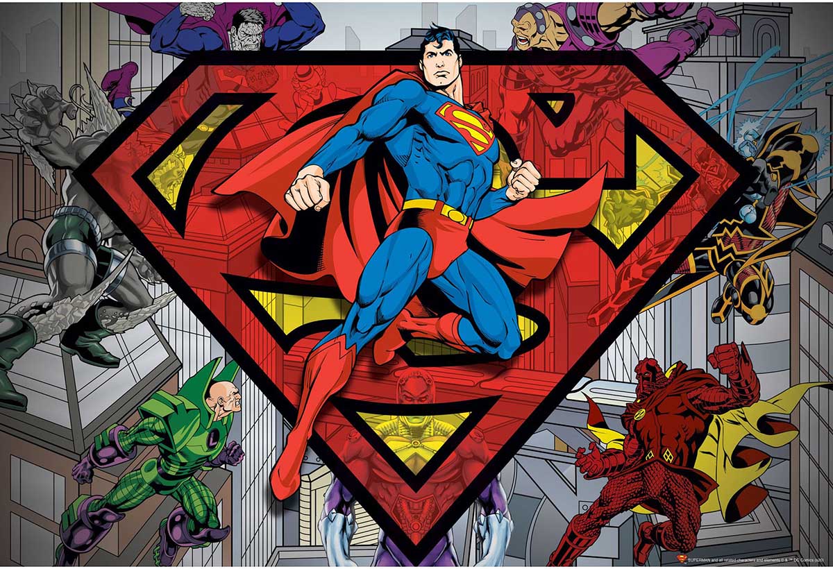 Superman and Villians Puzzle, 29.5"x20", 1000pcs (PHP638499)