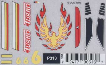 Turbo Pinecar Decals (PIN313)