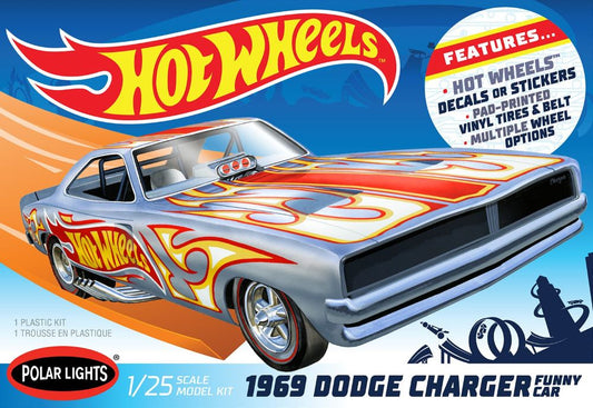 1/25 Hot Wheels 1969 Dodge Charger Funny Car (D) Plastic Model Kit (PLL988)