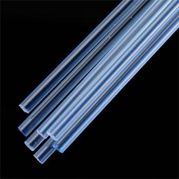 Acrylic Rod, Floursecent Blue, 1/8"x10" (7) (PLS90253)