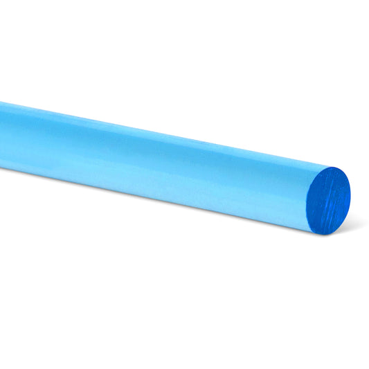 Acrylic Rod, Fluorescent Blue, 3/8"x20" (1) (PLS90257)