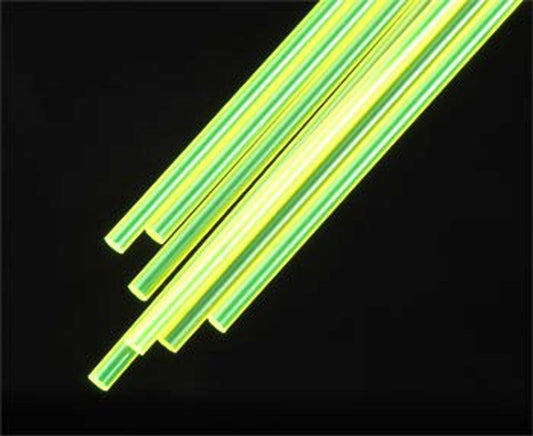 Acrylic Rod, Fluorescent Green, 1/8"x10" (7) (PLS90263)