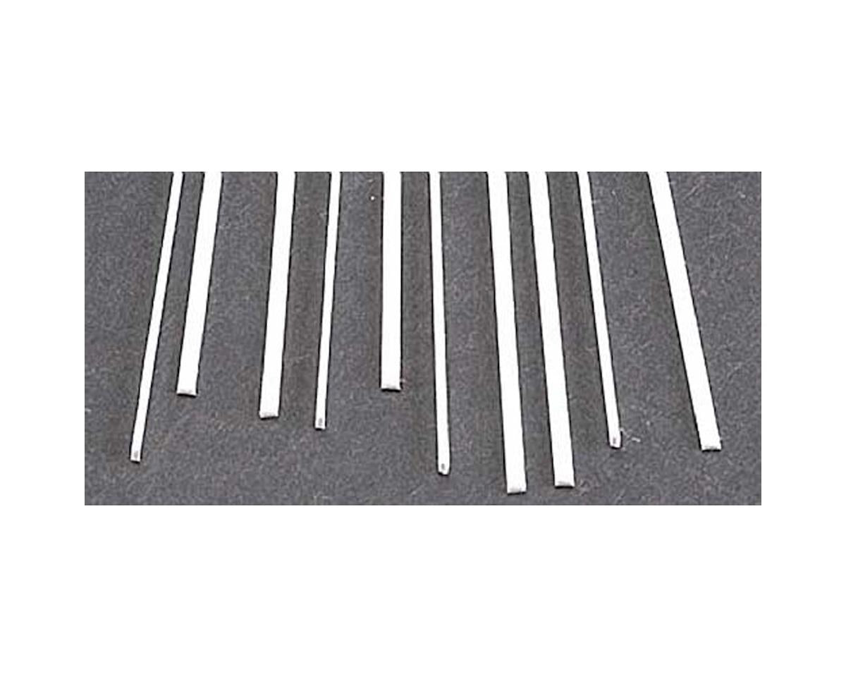 Rectangle Strip Styrene, White 0.030"x0.040"x10" (10) (PLS90732)