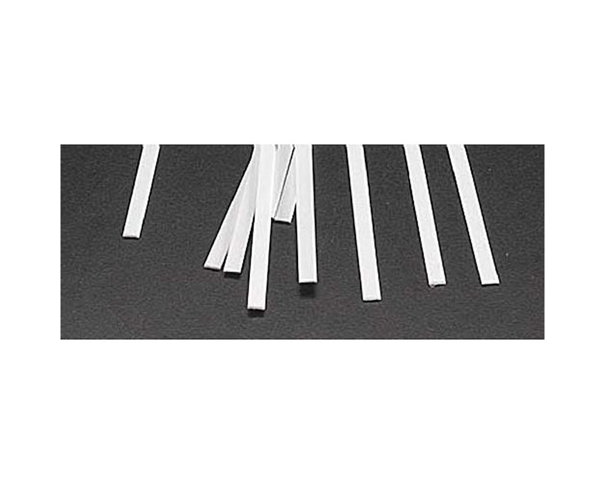Rectangle Strip Styrene, White 0.030"x0.125"x10" (10) (PLS90736)