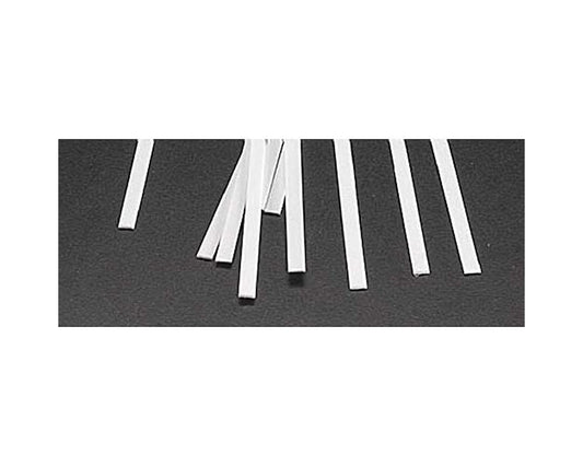 Rectangle Strip Styrene, White 0.030"x0.125"x10" (10) (PLS90736)