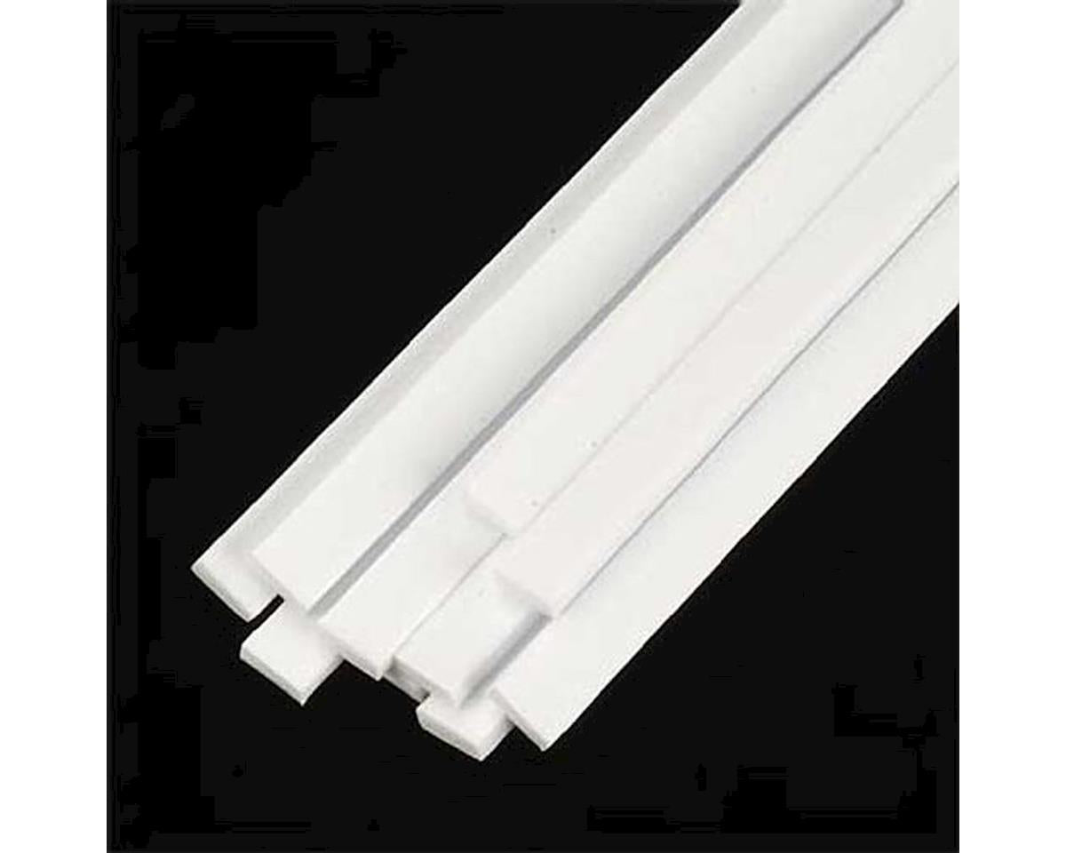 Rectangle Strip Styrene, White 0.030"x0.187"x10" (10) (PLS90738)