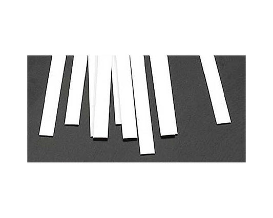 Rectangle Strip Styrene, White 0.030"x0.250"x10" (10) (PLS90739)