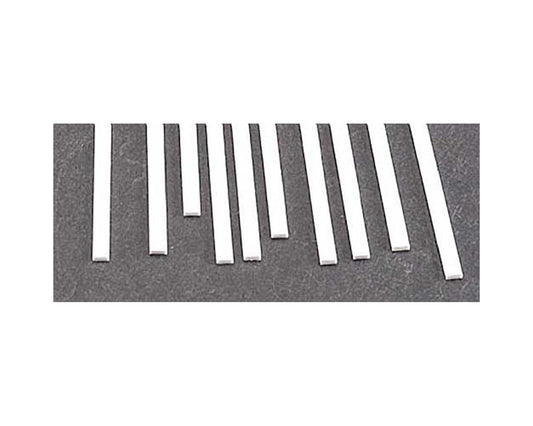 Rectangle Strip Styrene, White 0.040"x0.100"x10" (10) (PLS90745)