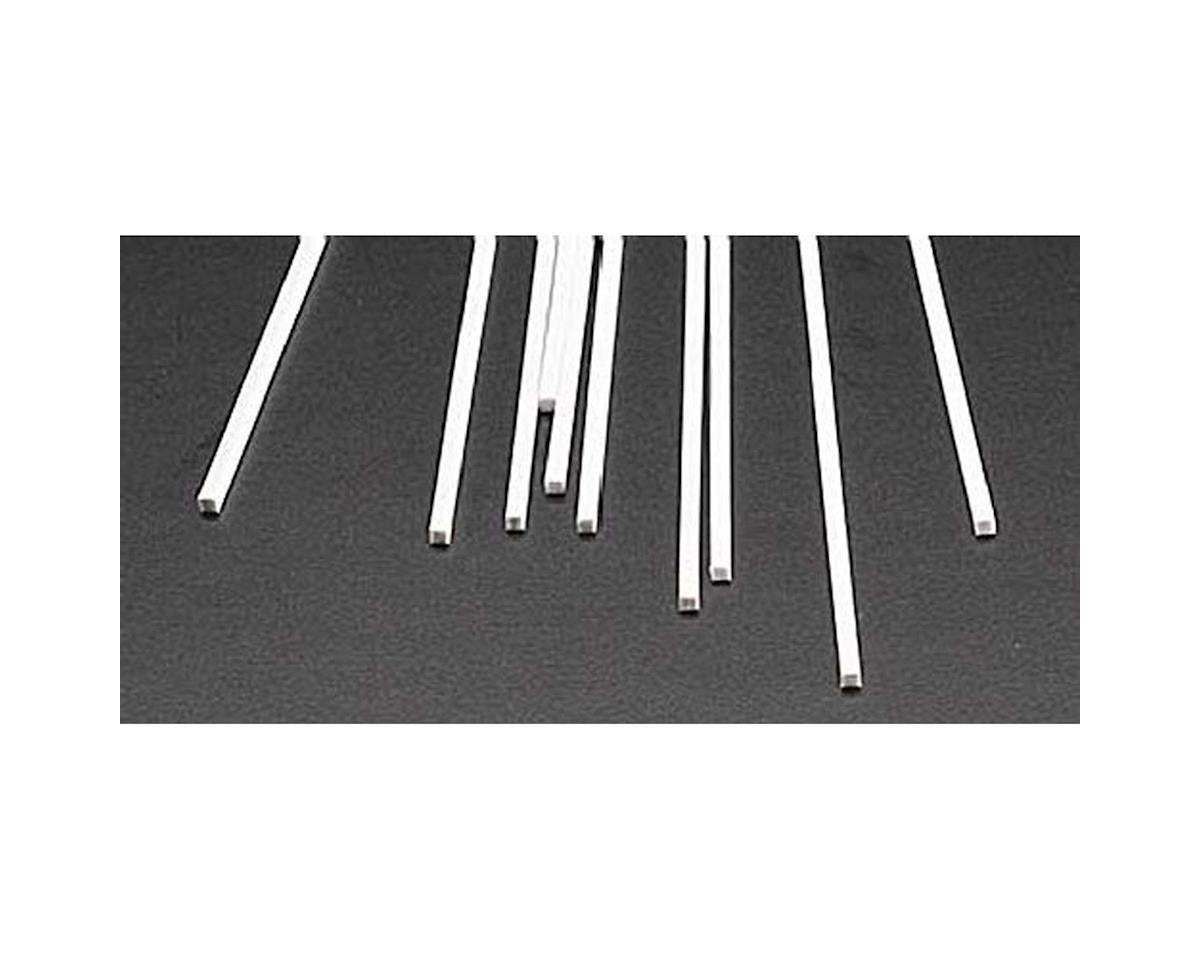 Square Rod Styrene, White 0.080"x10" (10) (PLS90760)