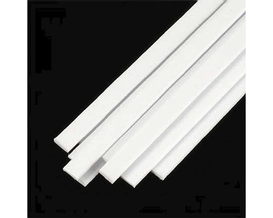 Rectangle Strip Styrene, White 0.080"x0.156"x10" (10) (PLS90767)