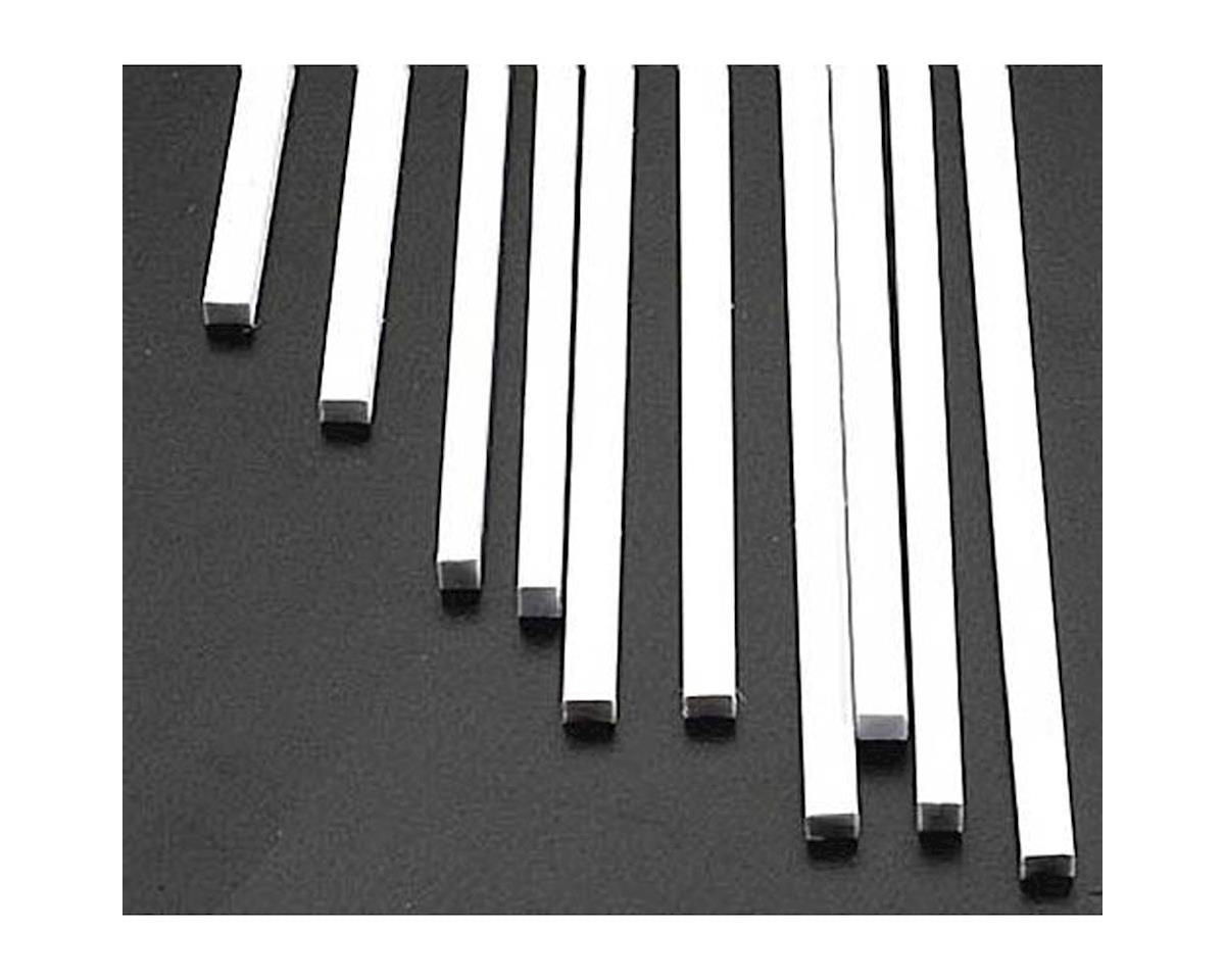 Rectangle Strip Styrene, White 0.125"x0.156"x10" (10) (PLS90787)
