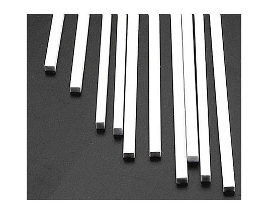 Rectangle Strip Styrene, White 0.125"x0.156"x10" (10) (PLS90787)
