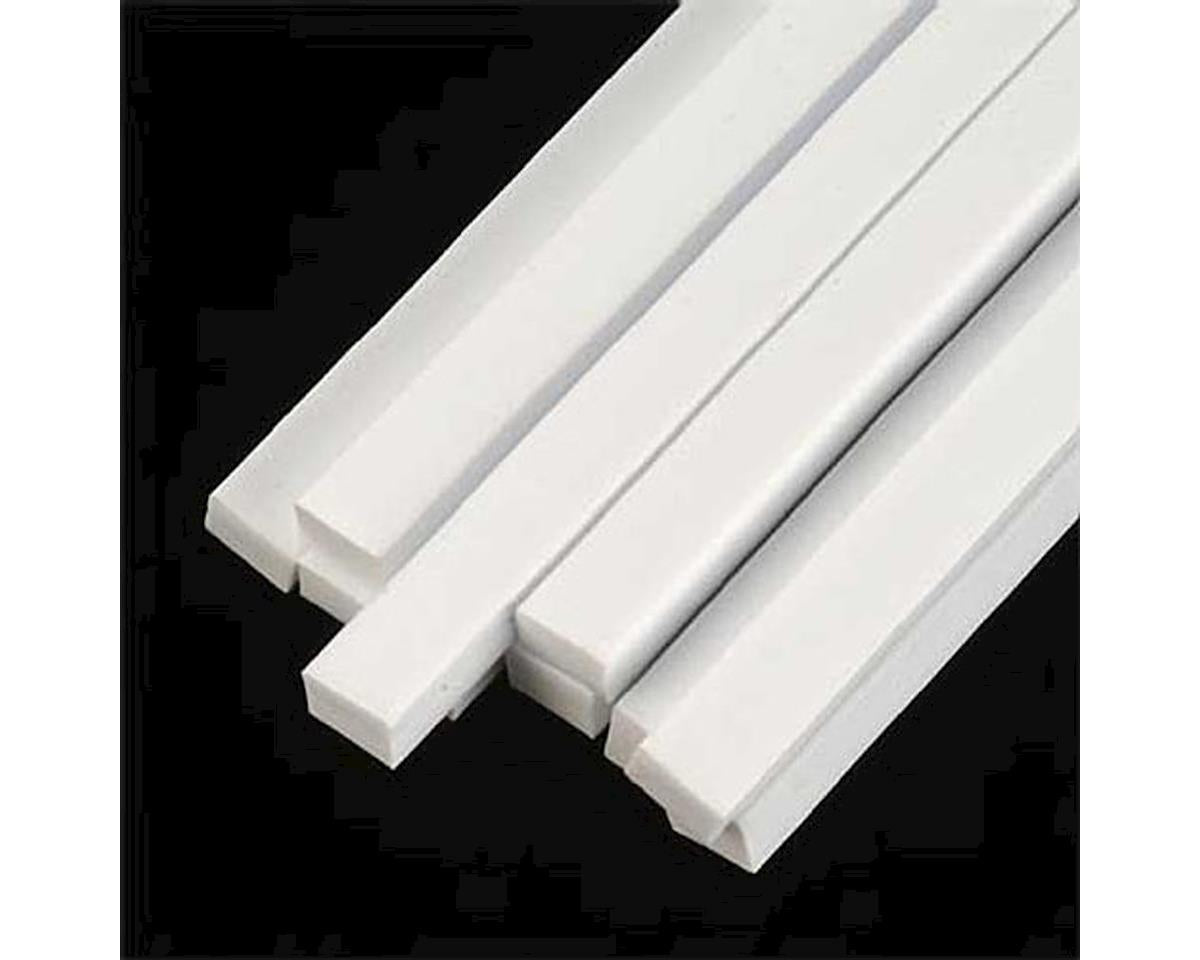 Rectangle Strip Styrene, White 0.125"x0.187"x10" (10) (PLS90788)