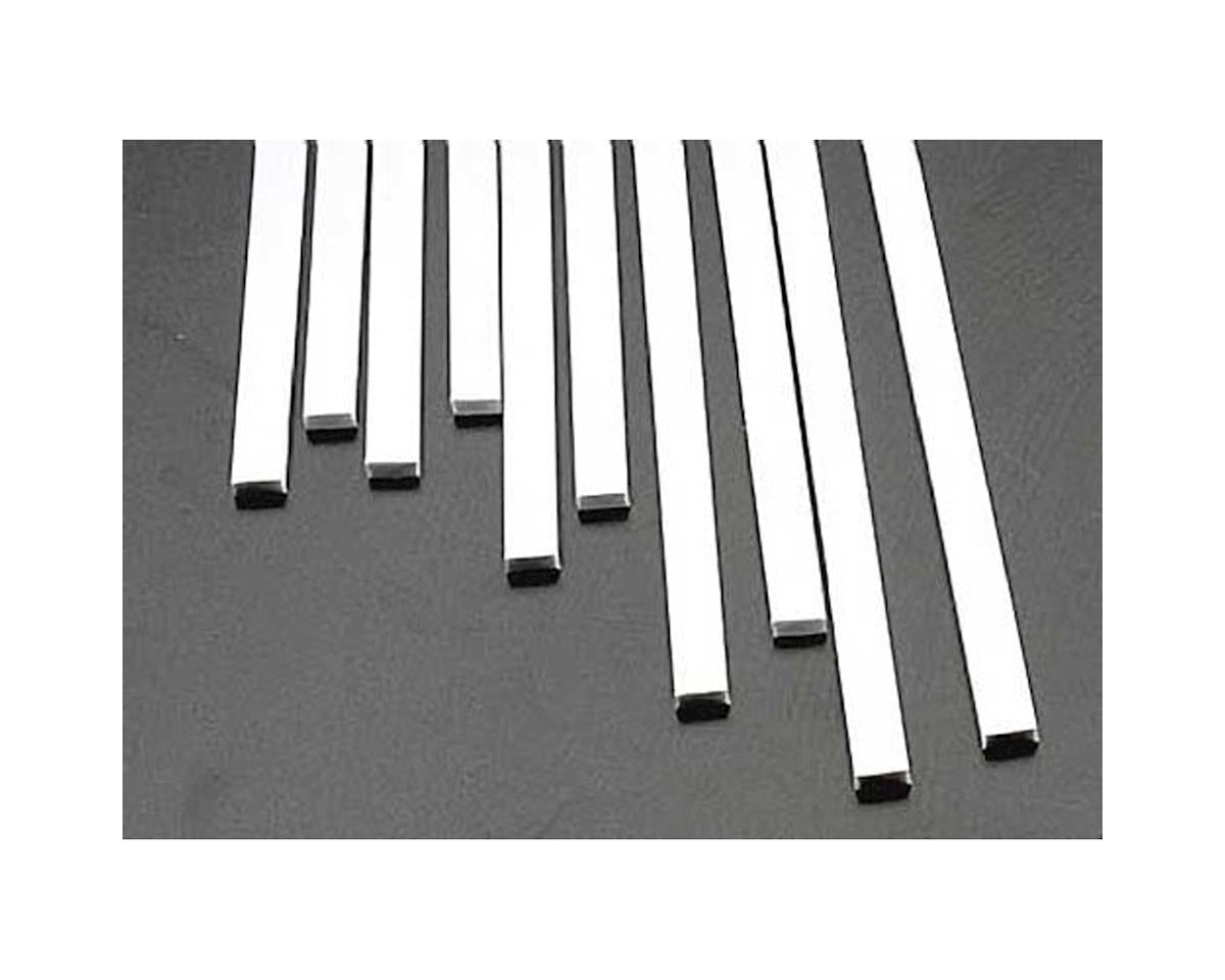 Rectangle Strip Styrene, White 0.125"x0.250"x10" (10) (PLS90789)