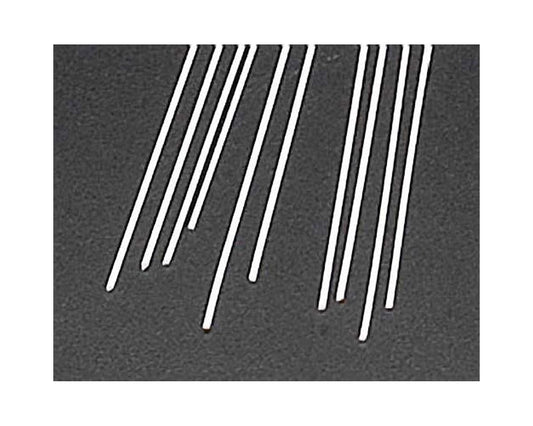Round Rod Styrene, White 0.025"x10" (10) (PLS90852)