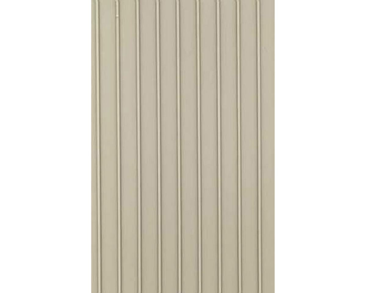 1/24 Styrene Ribbed Roof, Beige 7"x12" (2) (PLS91513)