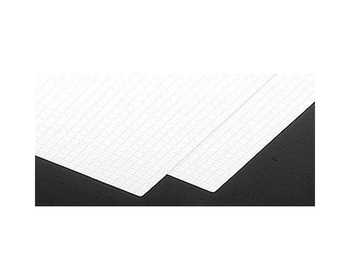 Styrene Square Tile Sheet, White 15/64" Tiles, 0.020"x7"x12" (2) (PLS91544)