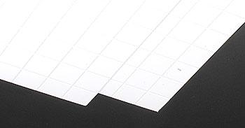 Styrene Square Tile Sheet, White 1" Tiles, 0.020"x7"x12" (2) (PLS91546)