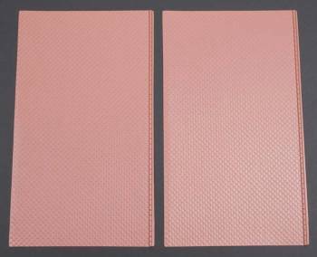 O Styrene Scalloped Edge Tile, Red Clay 7"x12" (2) (PLS91651)