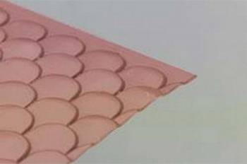 G Styrene Scalloped Edge Tiles, Red Clay 7"x12" (2) (PLS91654)