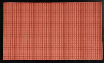 O Styrene Ridge Clay Tile Sheet, 7"x12" (2) (PLS91666)