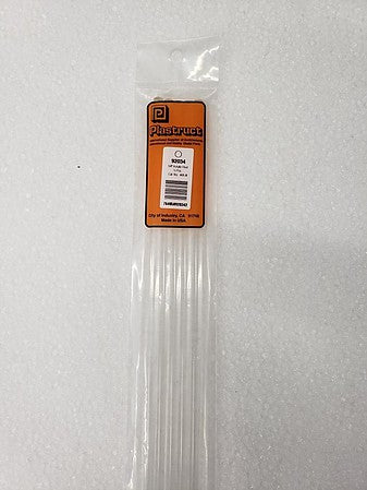 Clear Round Acrylic Rod, 1/4"x17.5" (5) (PLS92034)