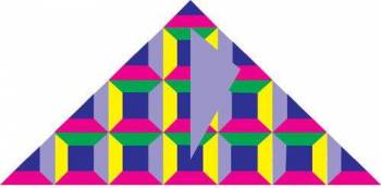 Neon Patchwork 11' Delta Kite (PMR33283)