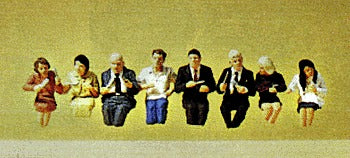 HO Sitting and Eating Figures (8) (PRE10391)