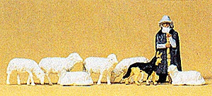 HO Shepherd with Sheep Dog and Sheep (8) (PRE14160)