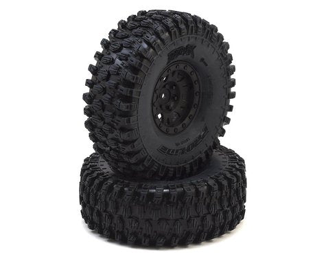 Hyrax 1.9" G8 Compound Premounted Tires with Black Impulse Wheels for 1/10 Rock Crawler (2) (PRO1012810)