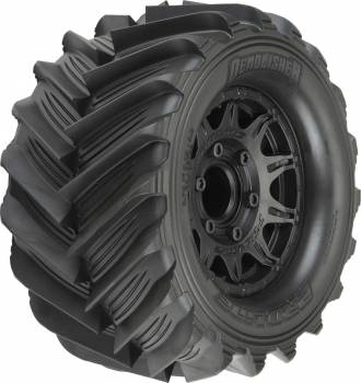 Demolisher 2.8" MT Tires Mounted on 12mm Black Raid Wheels, Front or Rear (2) (PRO1019610)