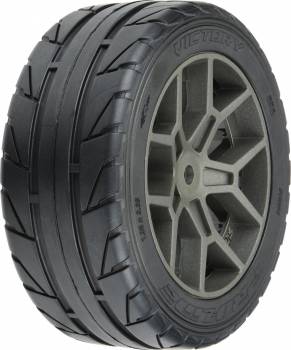 Victory S3 35/85 2.4" Belted Tires Mounted on 14mm Gray Wheels, Front or Rear (2) (PRO1020410)