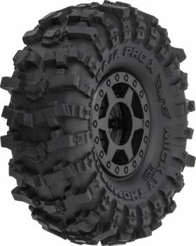 Mickey Thompson Baja Prox1.0" Tires Mounted on Holcomb Beadlock Wheels, Front or Rear for Axial SCX24 (4) (PRO1021510)