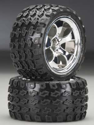 Dirt Hawg 2.8 (30 Series) Mounted on Torque Chrome Wheels, Front for Traxxas Jato, Nitro Rustler (PRO113611)