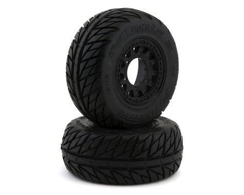 Street Fighter 2.2/3.0 SCT M2 Compound Premounted Tires with 6x30 Black Raid Wheels for 1/10 Short Course Truck (2) (PRO116710)