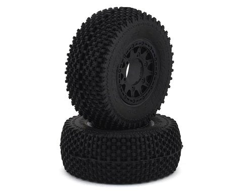 Gladiator 2.2/3.0 SCT M2 Compound Premounted Tires with 6x30 Black Raid Wheels for 1/10 Short Course Truck (2) (PRO116910)