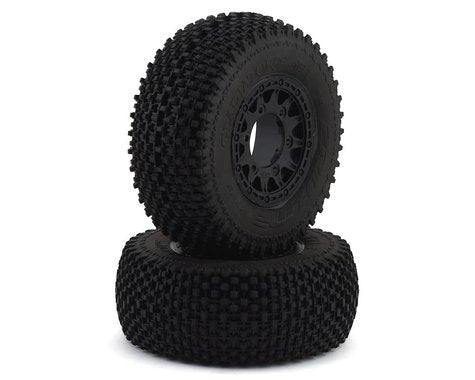 Gladiator 2.2/3.0 SCT M3 Compound Premounted Tires with 6x30 Black Raid Wheels for 1/10 Short Course Truck (2) (PRO116912)