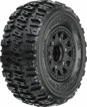 Trencher X Short Course Tires Mounted on Raid 6x30 Wheels, Front or Rear, for Traxxas Slash, Slash 4x4 (2) (PRO119010)