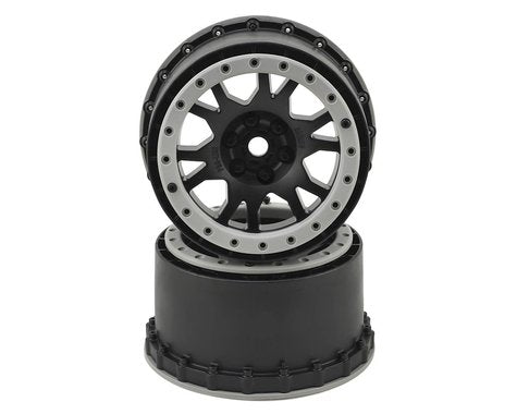 Impulse Pro-Loc Black Wheels with Stone Gray Rings for X-Maxx (2) (PRO276303)