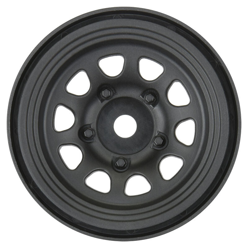 Keystone 1.55" Black Wheels with 12mm Hex for 1/10 Rock Crawler (2) (PRO279703)