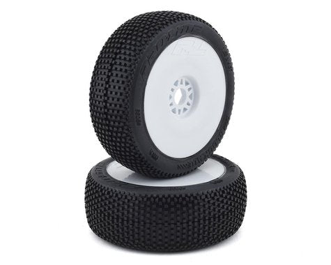 Blockade S3 Compound Premounted Tires with 17mm Hex White Wheels for 1/8 Buggy (2) (PRO9039233)